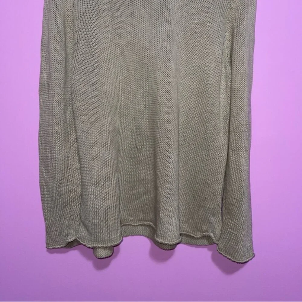 Miles Leon Linen Cotton-Blend‎ Sweater Men’s XL Mushroom Tan